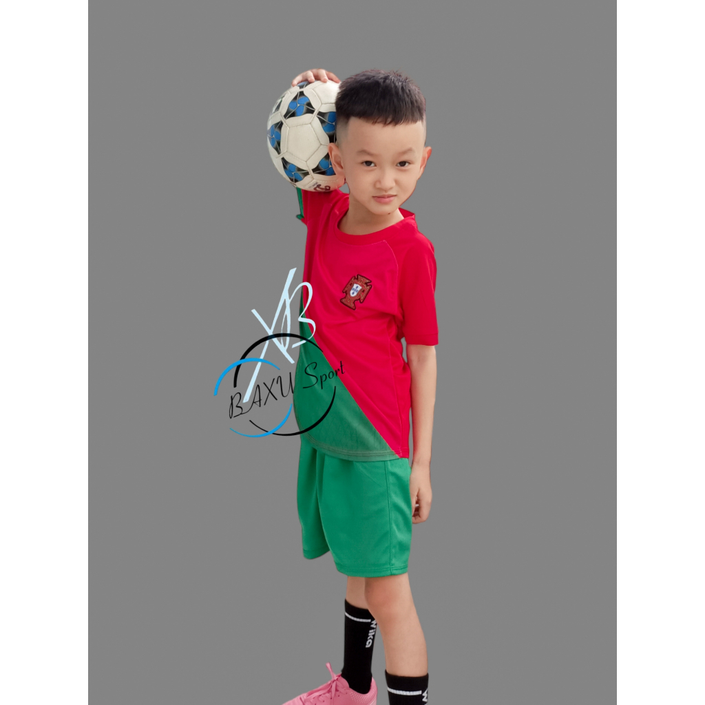 ÁO BÓNG ĐÁ TRẺ EM,NGƯỜI LỚN BỒ ĐÀO NHA THUN CAO CẤP - BỘ QUẦN ÁO BÓNG ĐÁ TRẺ EM,NGƯỜI LỚN ĐT BỒ ĐÀO NHA ĐỎ 2024