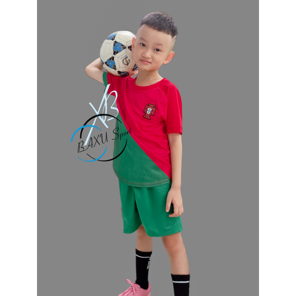 ÁO BÓNG ĐÁ TRẺ EM,NGƯỜI LỚN BỒ ĐÀO NHA THUN CAO CẤP - BỘ QUẦN ÁO BÓNG ĐÁ TRẺ EM,NGƯỜI LỚN ĐT BỒ ĐÀO NHA ĐỎ 2024