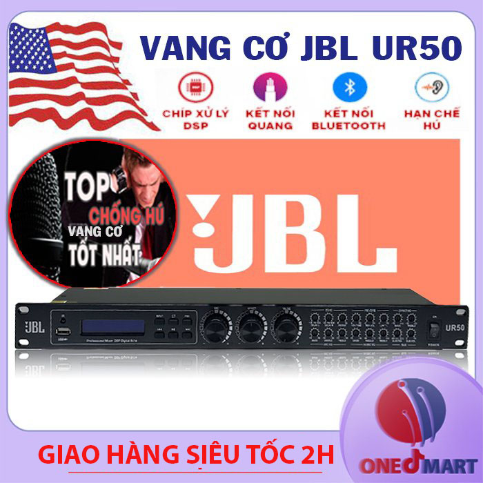 Vang Cơ Lai Số JBL UR50 Chống Hú Tuyệt Đối - Vang Số Karaoke Gía Rẻ Chỉnh Cơ Chuyên Nghiệp .Kết Nối Bluetooth,Quang Học