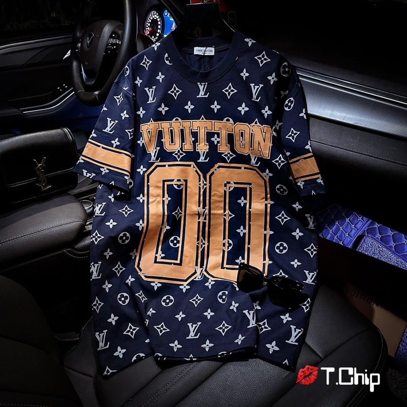 Áo phông siêu cấp Logo L.V in tràn . Hàng siêu cấp chất đẹp. Fom áo new to rộng mặc đôi thoải má