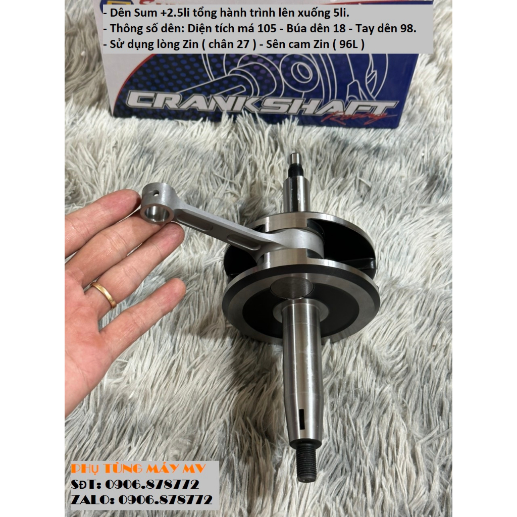 Dên SUM CNC cộng 2.5li tay 98mm dành cho xe Ex135.5s/Ex150