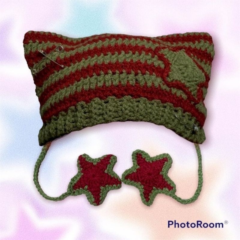 Cat beanie- mũ tai con meo meo trông nghệ nghệ