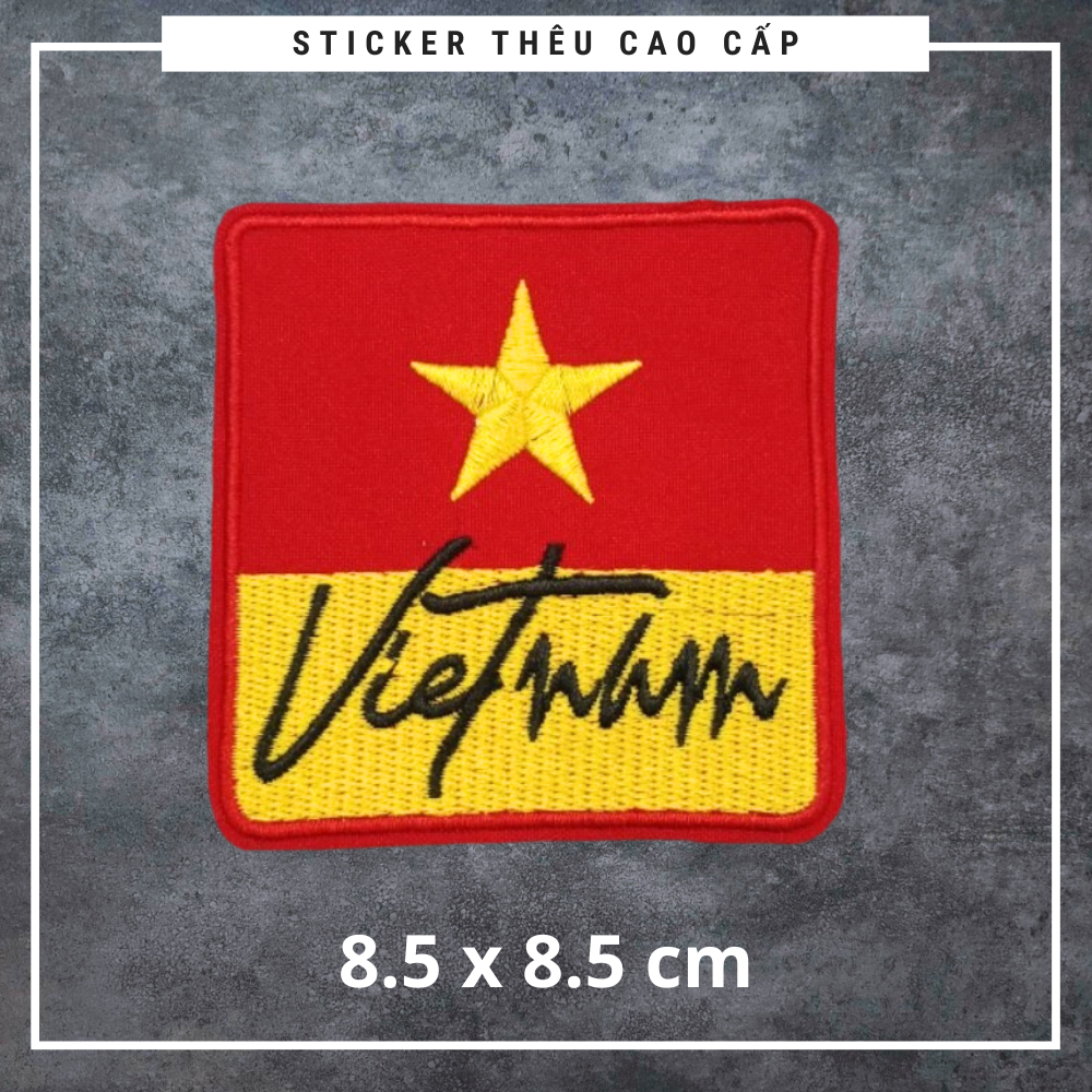 Sticker ủi quần áo, Miếng Dán Patch Ủi dùng trang trí quần áo làm miếng dán quần áo hình Quốc kỳ Việt Nam