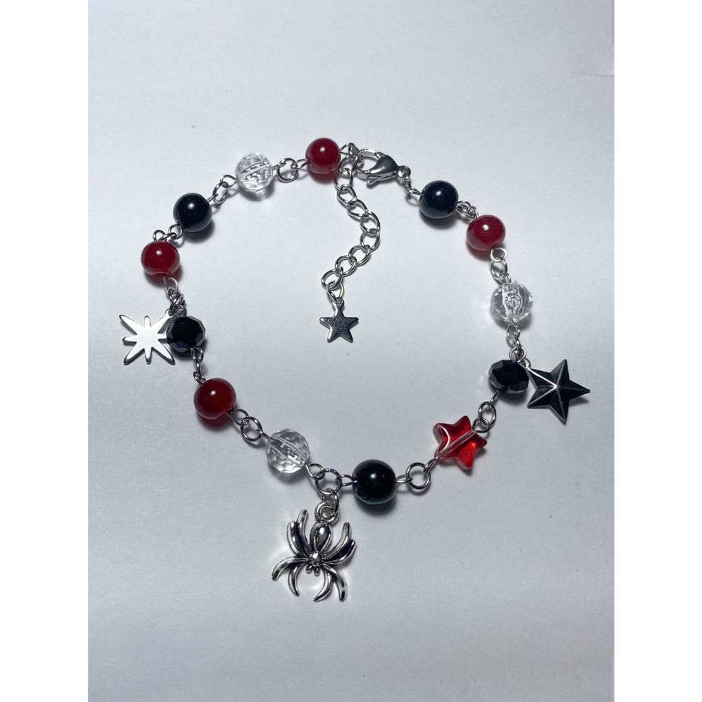 JOMÉ SPIDER_VERSE BRACELET SIMPLE VER. _Vòng tay handmade miles & gwen bằng thép không gỉ phong cách y2k