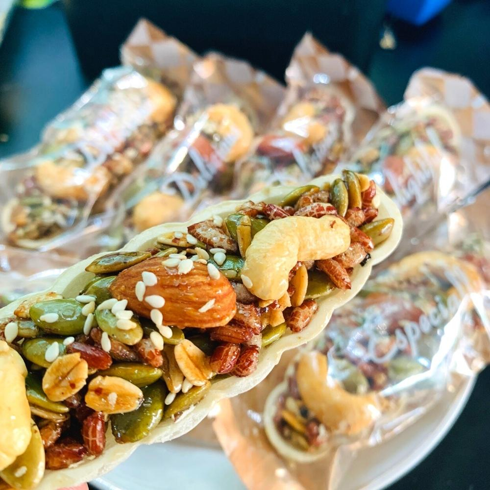 Bánh thuyền mix hạt dinh dưỡng không đường 500g NATY FOOD bánh ngũ cốc gạo lứt mix hạt organic