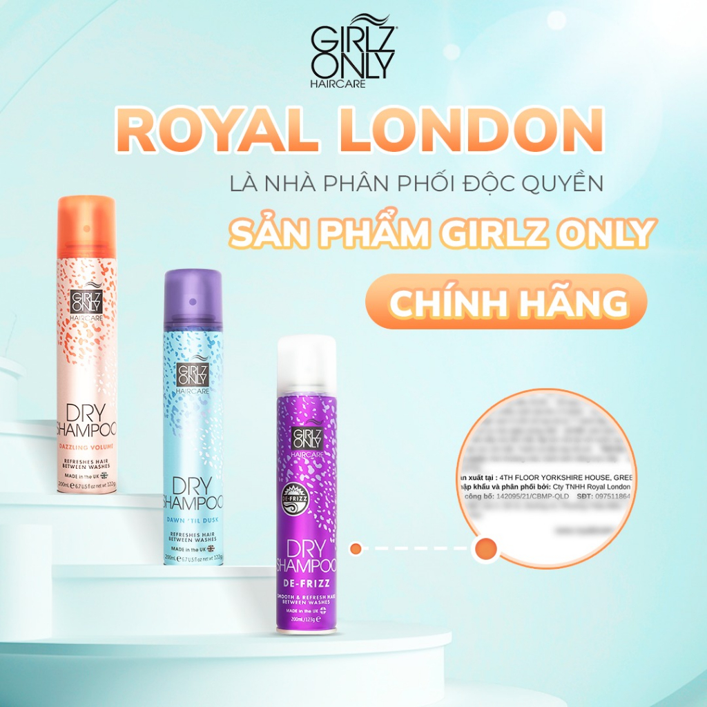 Combo 2 Dầu Gội Khô Dry Shampoo Girlz Only Ngát hương Party Nights & Dawn ‘Til Dusk