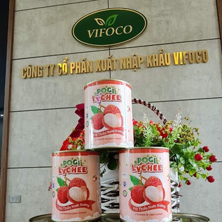 Combo 6 lon Vải Thiều Ngâm Đường VIFOCO 565gr