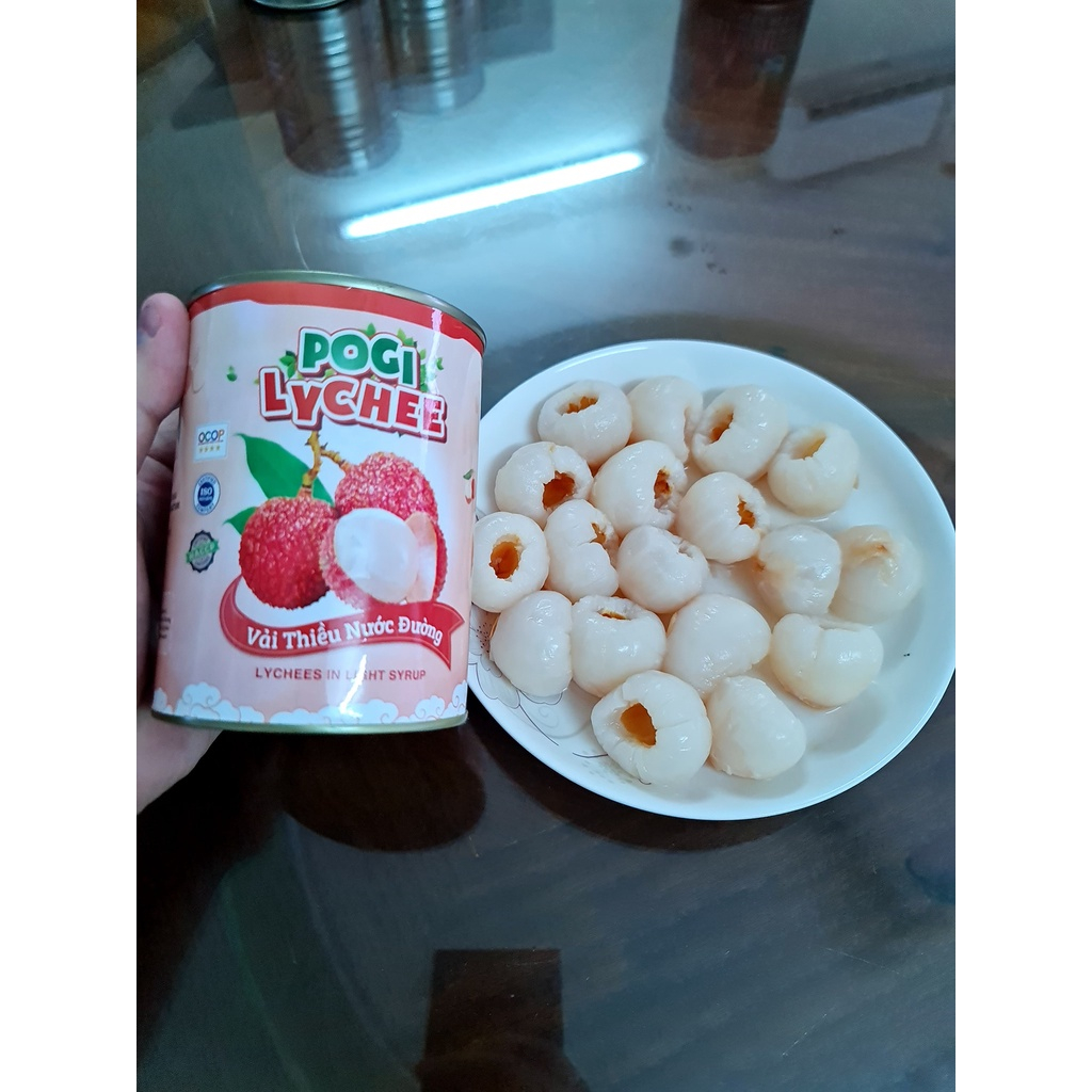 Thùng 12 lon Vải Thiều Ngâm Đường VIFOCO 565gr