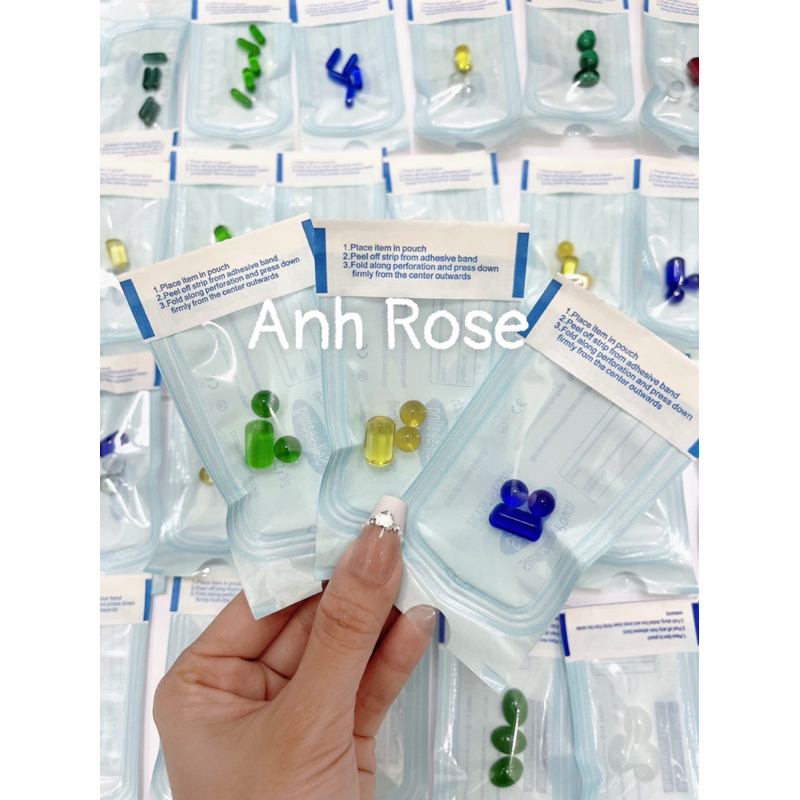 Bi đá thuỷ tinh màu bộ 3v