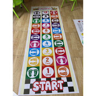 Thảm vận động Tiếng Anh học số màu cho bé 80cm x220cm