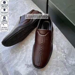 Giày lười da bò thật đế mềm S72 .Bảo hành 12 tháng