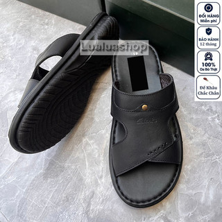 Dép nam da bò thật s73. bảo hành 12 tháng
