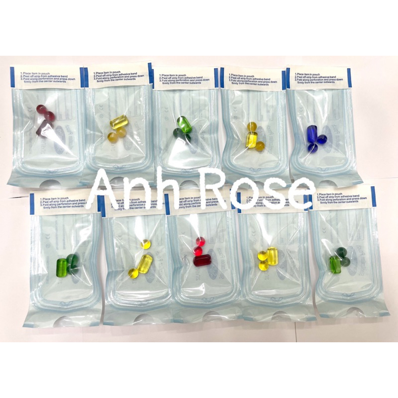 Bi đá thuỷ tinh màu bộ 3v