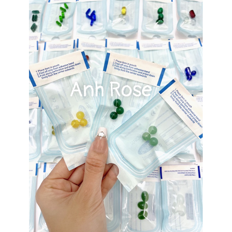 Bi đá tròn màu bộ 3v