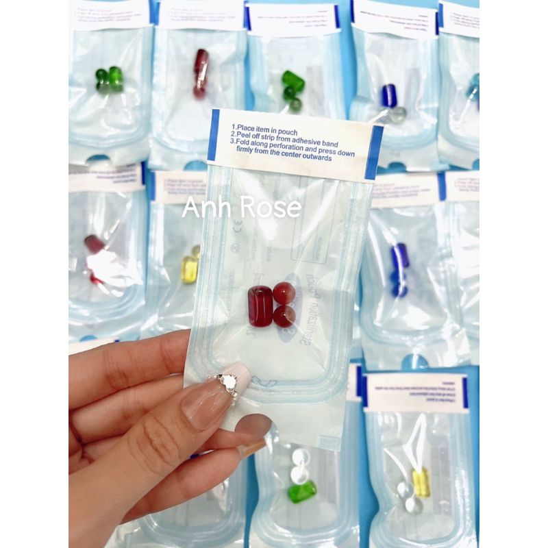 Bi đá thuỷ tinh màu bộ 3v