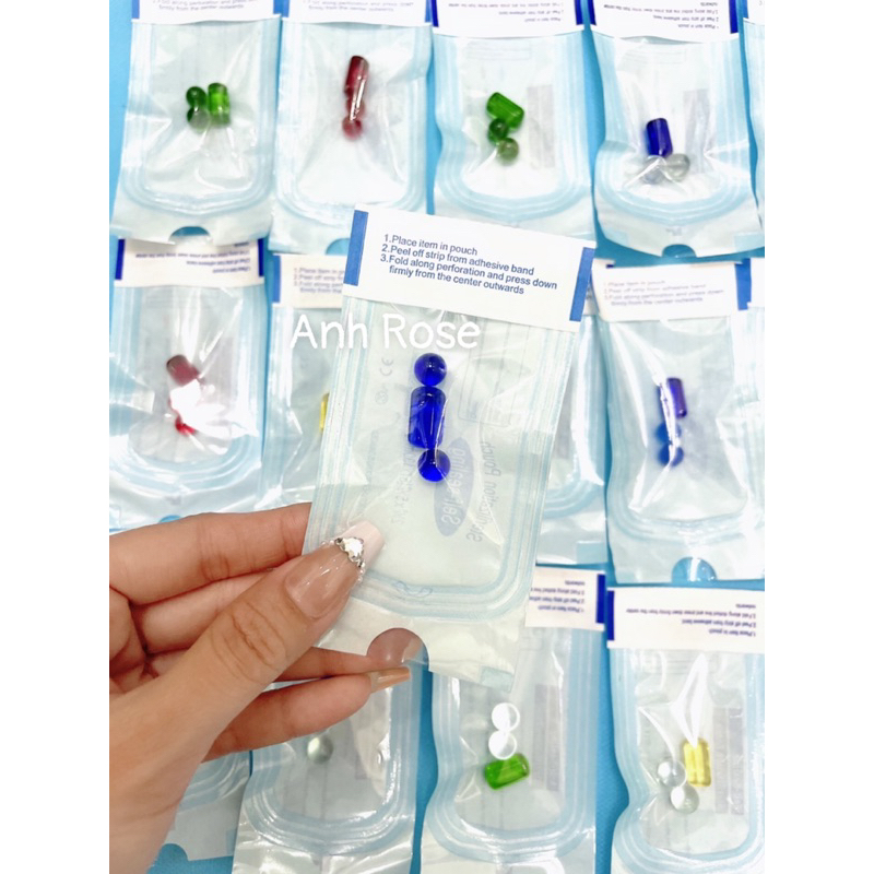 Bi đá thuỷ tinh màu bộ 3v