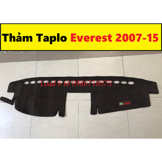 Thảm taplo nhung xe ford everest đời 2007 đến 2015 cùng form taplo, mẫu taplo nhung lông cừu cao cấp