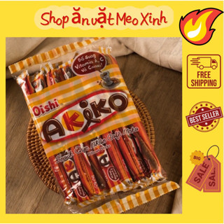 Bánh que Akiko Oishi nhân socola sữa , bánh que Akiko Oishi ống phủ socola ( gói 140g)