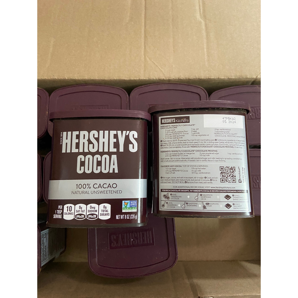 Bột Cacao nguyên chất Hershey’s Cocoa 100% Cacao 226g