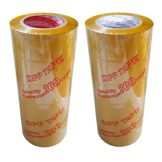 Băng keo vàng dán hàng 4cm ( loại 200 yar)