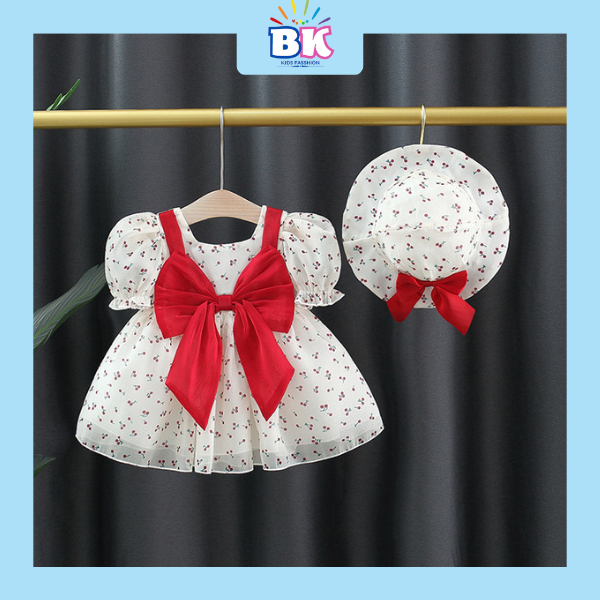 Váy bé gái mùa hè phong cách Hàn Quốc siêu xinh từ 1 đến 5 tuổi. Đầm công chúa bé gái chất liệu thoáng mát - BKKIDS!
