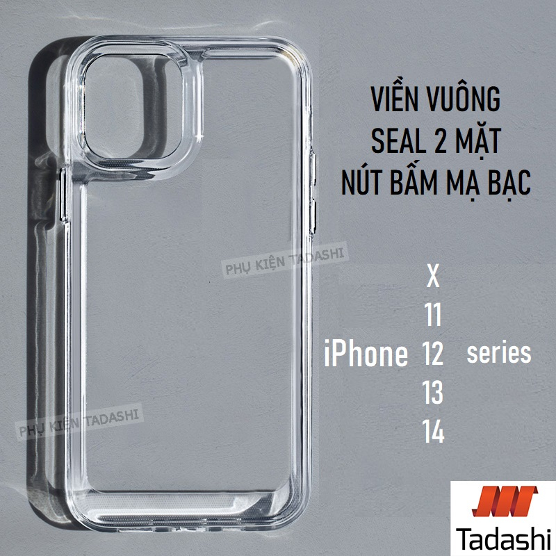 Ốp Lưng iPhone Trong Suốt Cạnh Vuông Chống Ố Iphone 11/ 11Pro/ 11ProMax, 12/12 Pro/12 ProMax,13/13Pro/13ProMax,14Pro Max