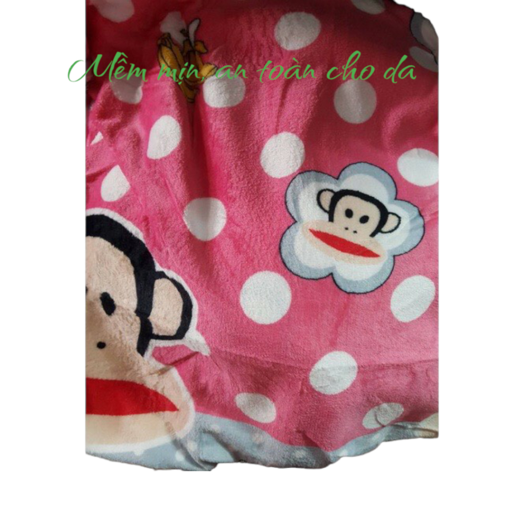 Chăn / Mền Tuyết Nhung, mền cho bé sơ sinh, đi học, mền nhà trẻ 100 x 75cm ngẫu nhiên