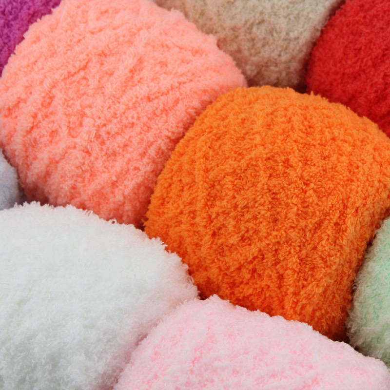 Len bông xù 100 gram 6mm