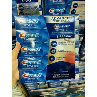 Kem đánh răng Crest 3D White Advanced whitening triple 147g