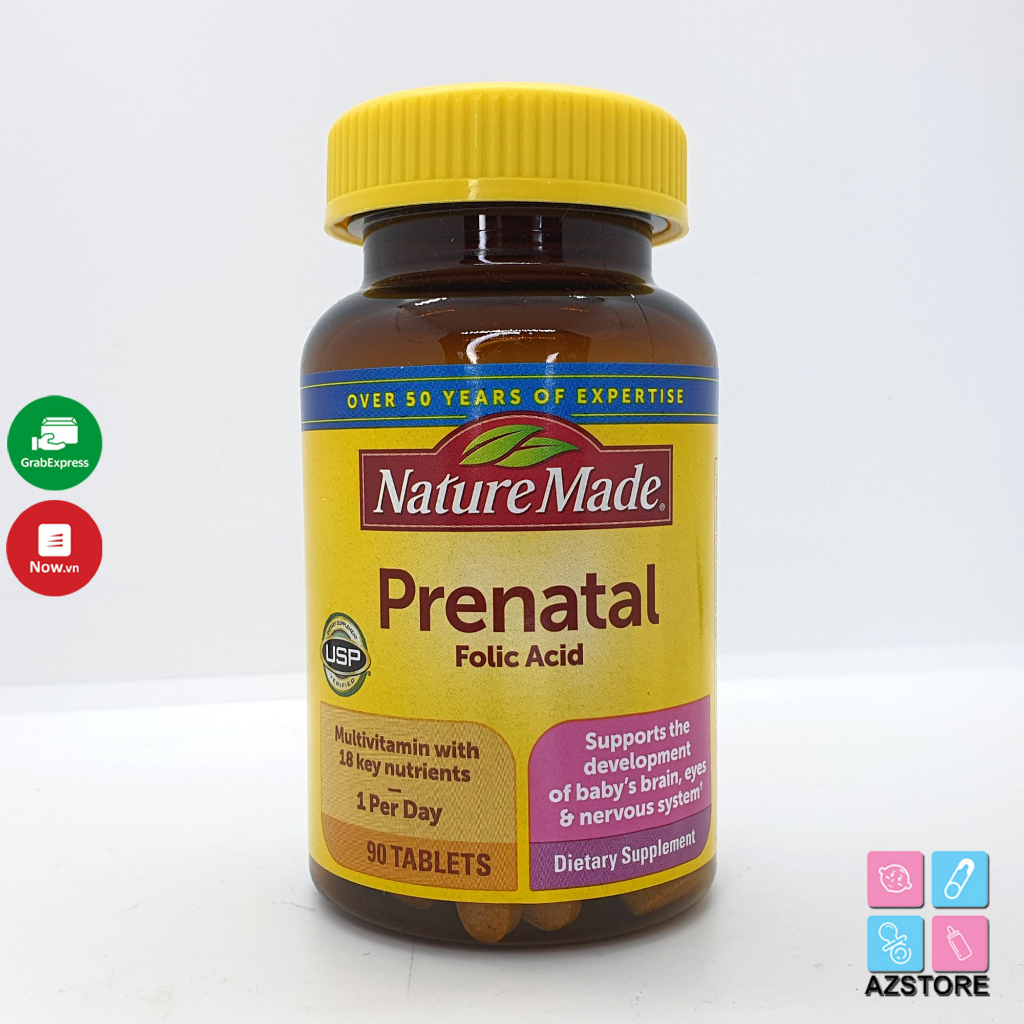 Vitamin bầu Prenatal + DHA 200mg Nature Made : Mỹ