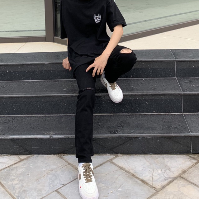 Quần jean rách gối thời trang nam MiX STUDIO skinny jean nam co dãn rách đẹp hot trend