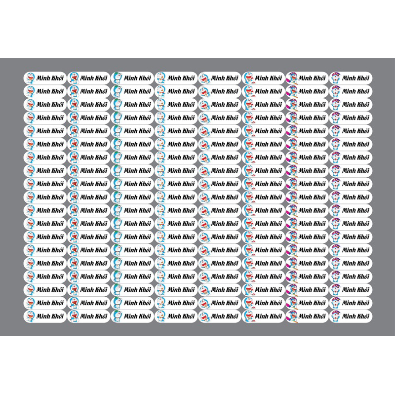 Set 150 sticker in tên cho bé theo yêu cầu