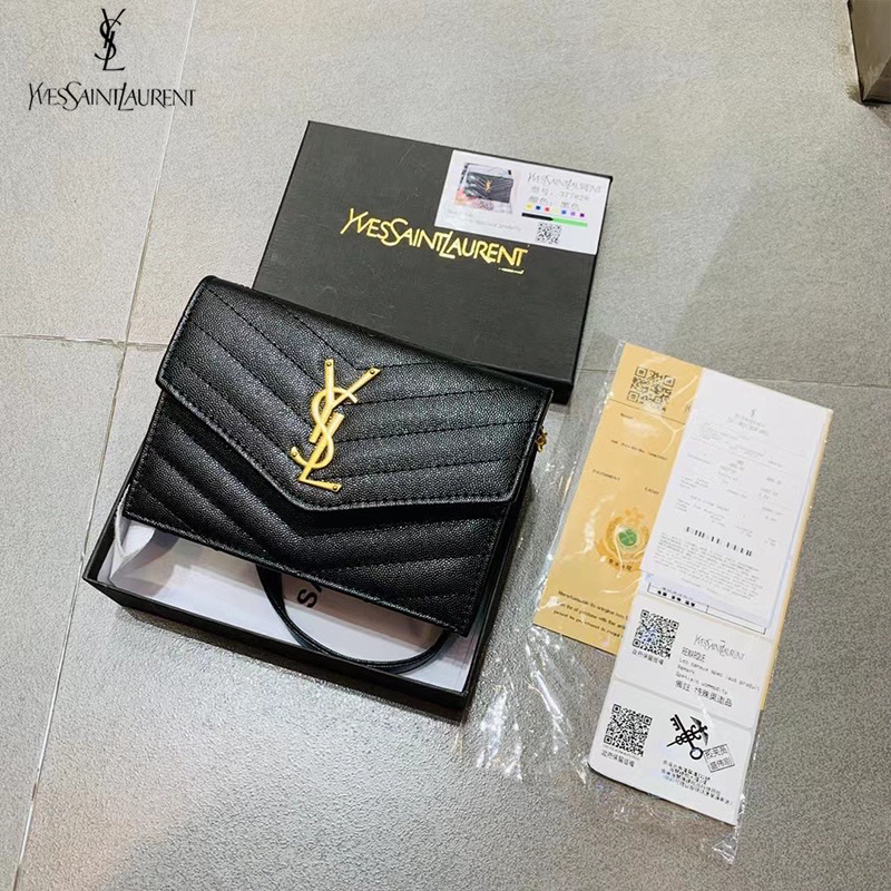 Túi y.sss.L da sần vân V size 19 dây da pha xích da sần hàng Q.c loại 1