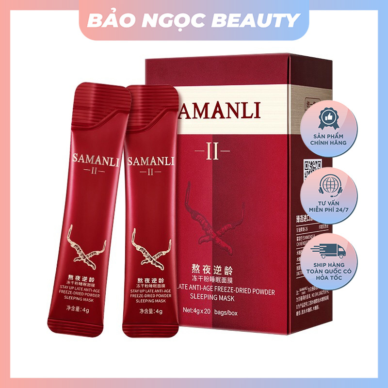 Mặt Nạ Ngủ Đông Trùng Samanli Dưỡng Ẩm Chống Lão Hóa - Hộp 20 gói
