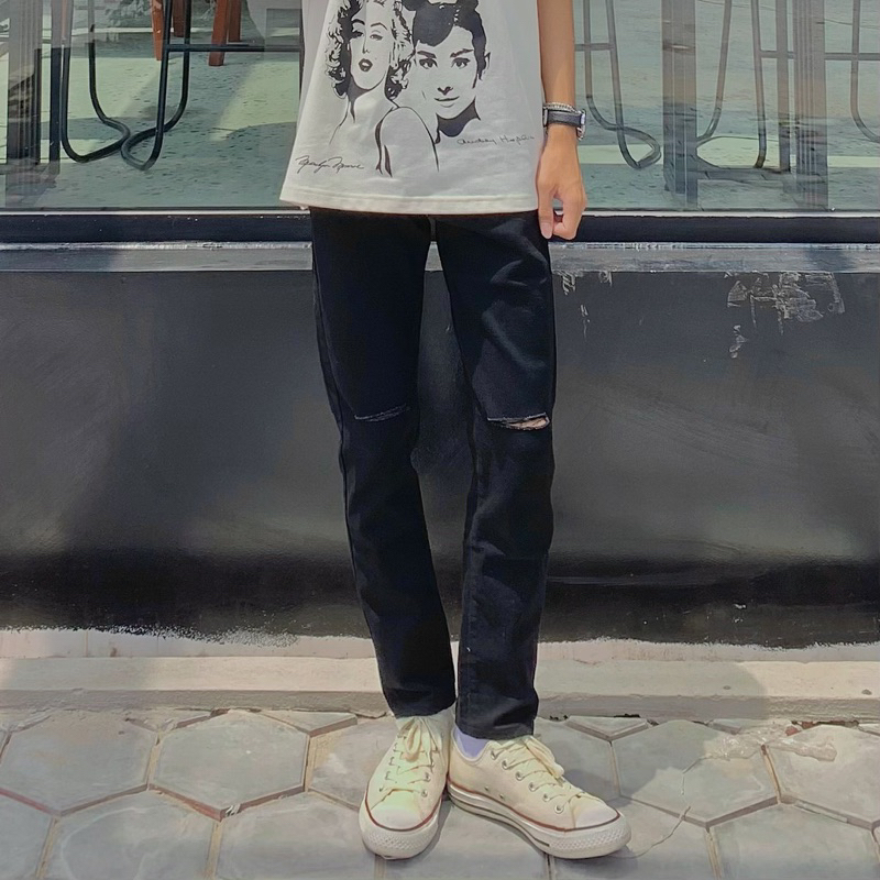 Quần jean rách gối thời trang nam MiX STUDIO skinny jean nam co dãn rách đẹp hot trend