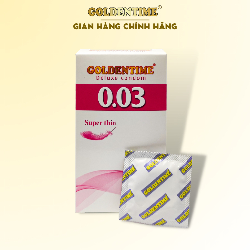 Bao cao su Siêu mỏng GOLDENTIME 003 Superthin siêu mỏng cao cấp size 52mm