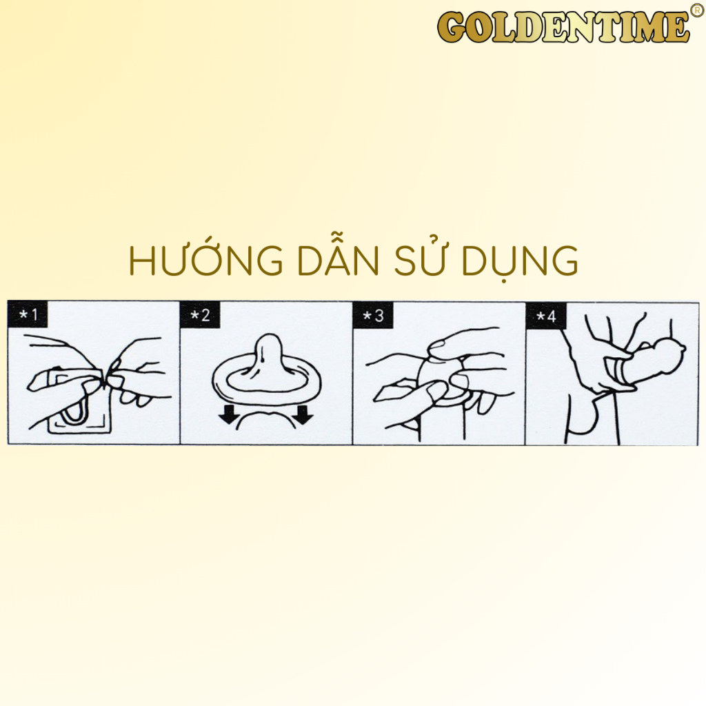 Bao cao su GOLDENTIME Blue Butterfly gân gai công nghệ Hàn Quốc size 52mm