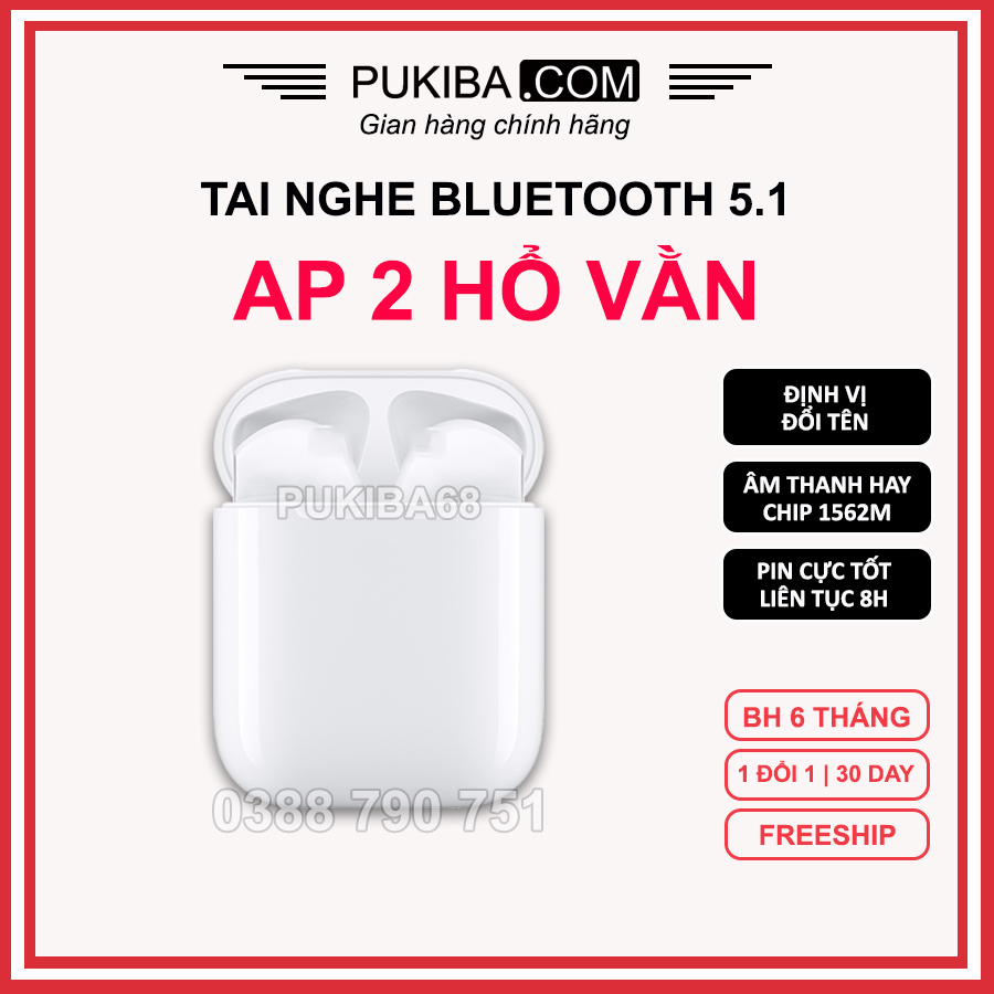 Tai Nghe Bluetooth AP Z2 Hổ Vằn, Định Vị, Đổi Tên, Không Delay Game, Pin 8h, Tháo Tai Dừng Nhạc, Cảm Biến Xịn Sò