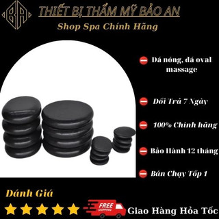 Đá nóng oval | đá massage body đả thông kinh lạc 8x8 và 8x6