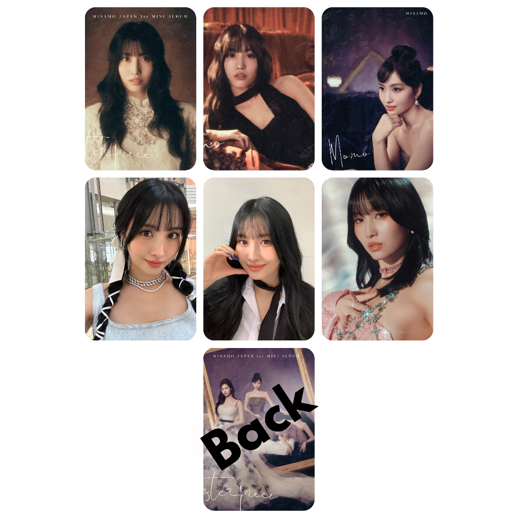 Set 6 card giấy bo góc in 2 mặt TWICE - MISAMO - Masterpiece