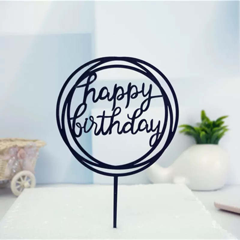Que cắm trang trí bánh sinh nhật, bánh kem, chữ Happy birthday