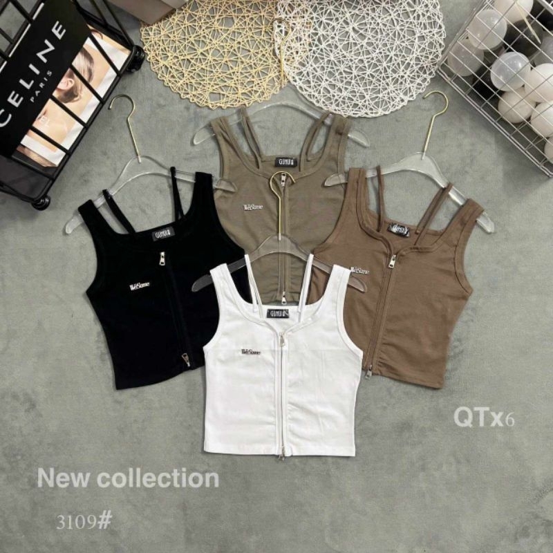 Áo 2 dây khóa giữa hàng QCL1