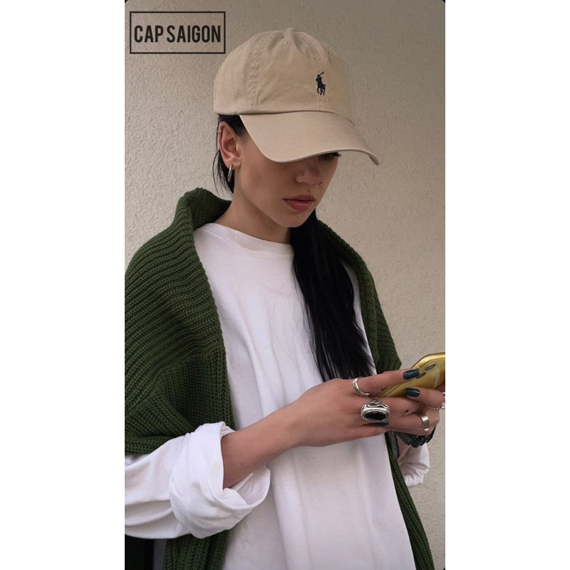 Mũ lưỡi trai kaki phom mềm CAPSAIGON thêu logo PILO phong cách Hàn Quốc dành cho nam nữ