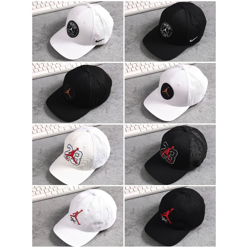 Mũ nón lưỡi trai Jor Dan chất vải cotton Hàn Quốc cao cấp, nón kết Unissex màu trắng đen be logo in thêu