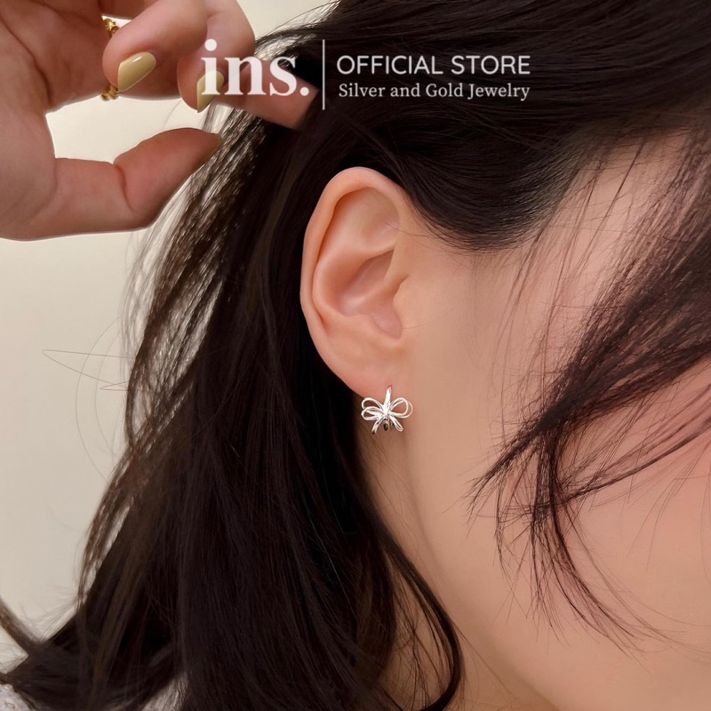 Khuyên tai bạc nữ INS khuyên nơ Loli xinh xắn dễ thương / Giá 1 chiếc