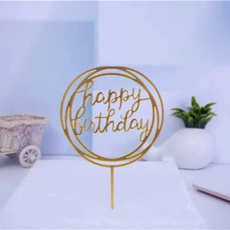 Que cắm trang trí bánh sinh nhật, bánh kem, chữ Happy birthday