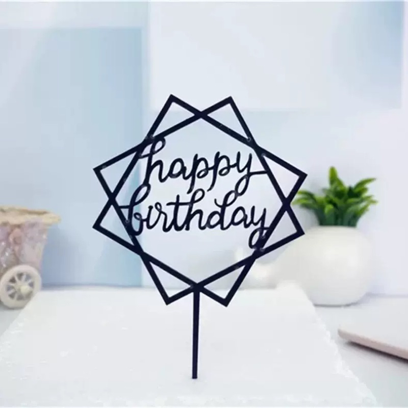 Que cắm trang trí bánh sinh nhật, bánh kem, chữ Happy birthday