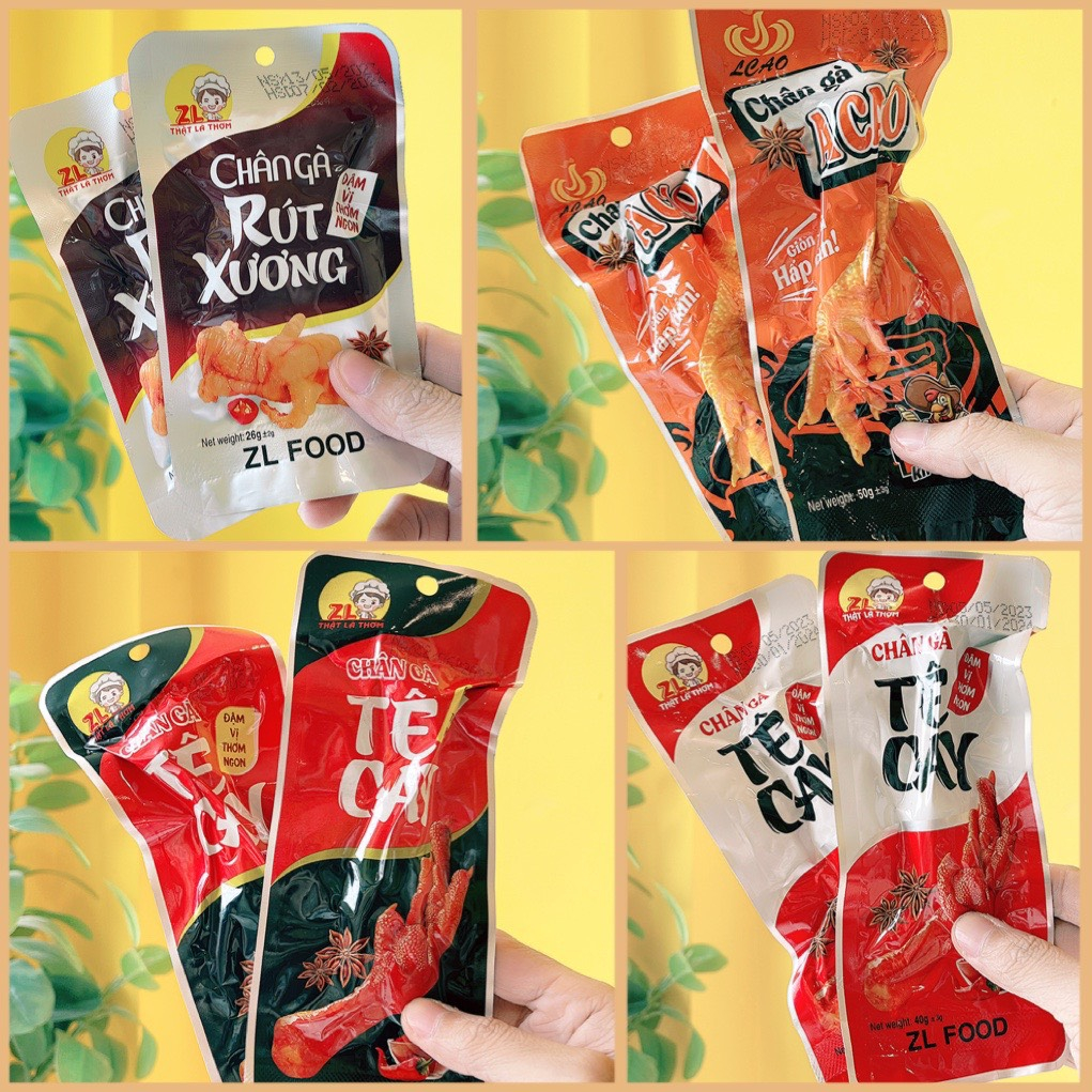 Chân gà Rút Xương, Tê Cay, Acao, chính hãng ZL các loại, đậm vị thơm ngon