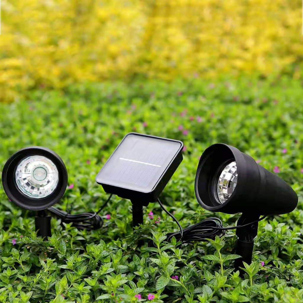 Đèn rọi cắm cỏ ngoài trời - Đèn led cắm cỏ - Đèn rọi tiểu cảnh năng lượng mặt trời