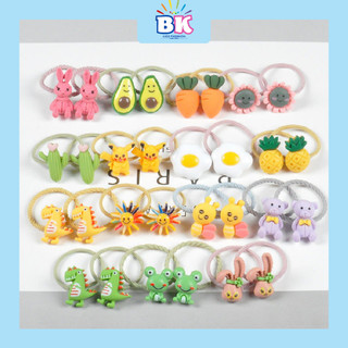 Phụ kiện tóc bé gái, dây buộc tóc cho bé. Sét 5 dây thun buộc tóc ngẫu nhiên cho bé - BKKIDS!